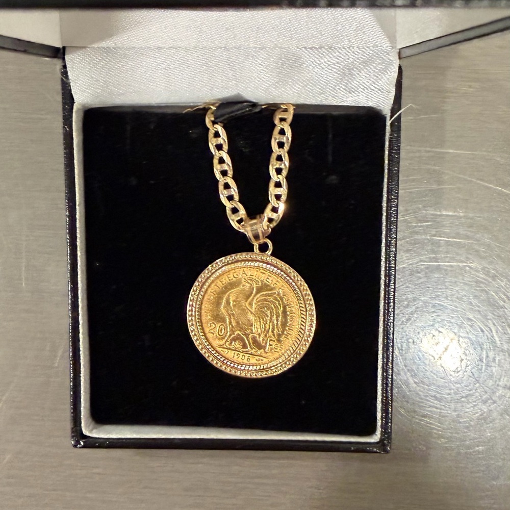 Gold Coin Pendant Necklace